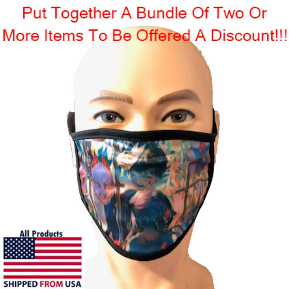Washable Adult Anime Face Mask #10